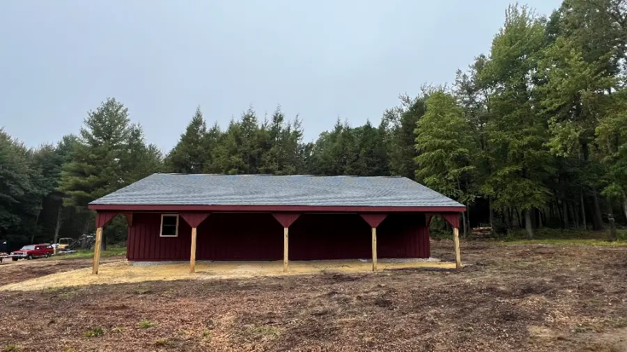 trailside double-wide modular horse barn