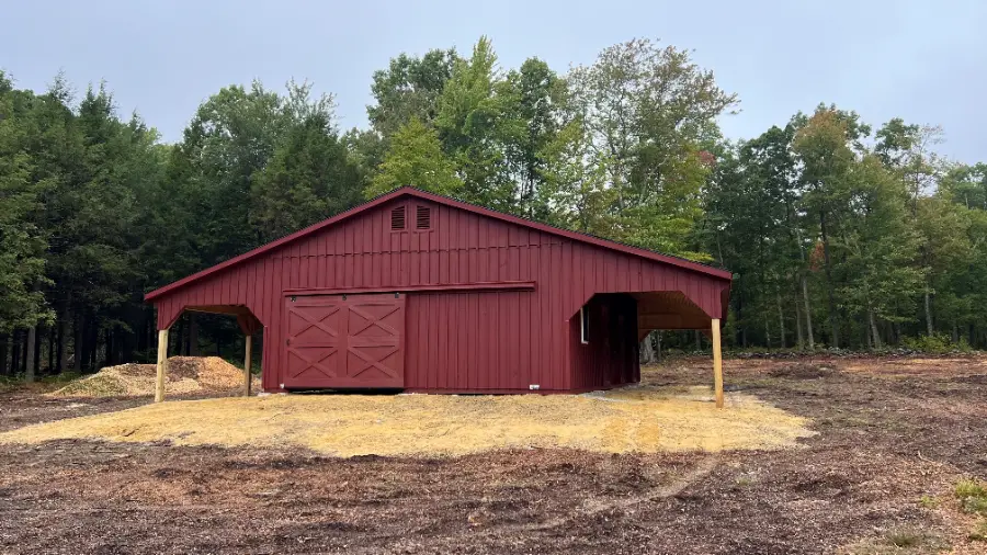 trailside double-wide modular horse barn