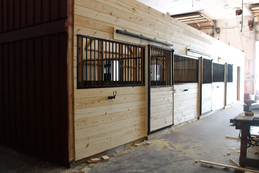 trailside double-wide modular horse barn