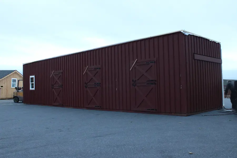 trailside double-wide modular horse barn