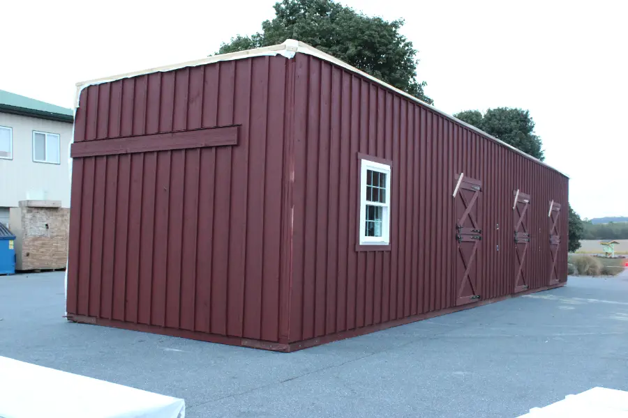 trailside double-wide modular horse barn