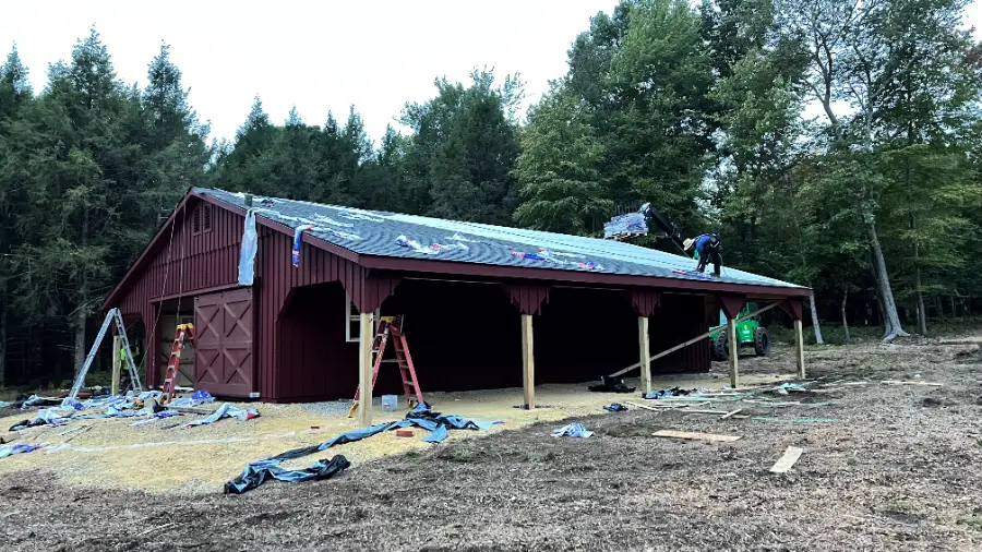 trailside double-wide modular horse barn