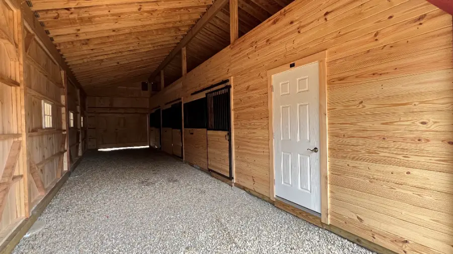 trailside double-wide modular horse barn